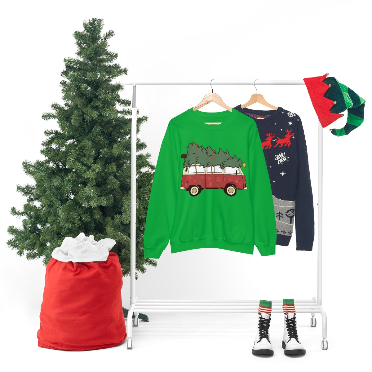 Christmas Tree Sweatshirt, Unisex Adult Hoodie, Merry Xmas Crew, Gifts for Her, Gifts For Him, Winter Sweatshirt