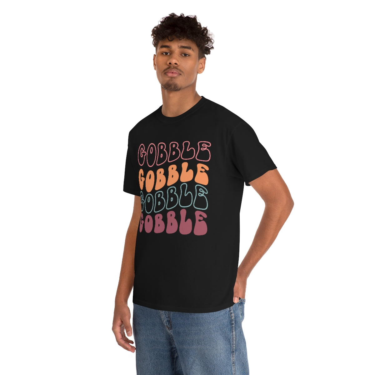 Gobble Gobble Thanksgiving Shirt, Thanksgiving Tee, Thanksgiving, Retro Shirt, Groovy Text Shirt, Gifts for Anyone