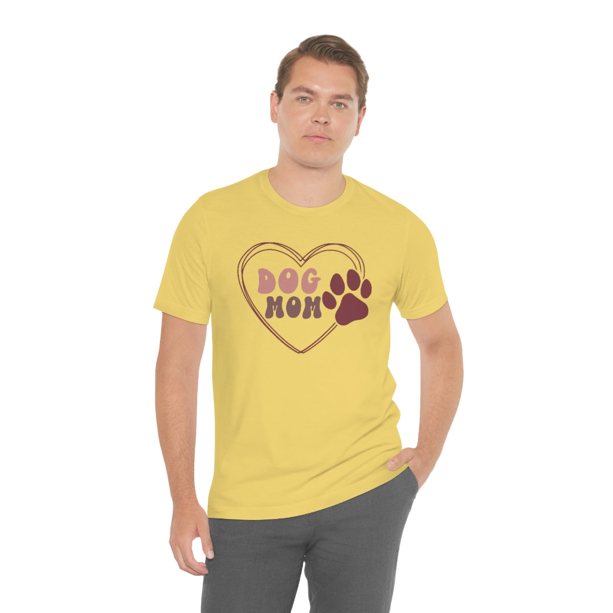Dog Mom Heart Unisex Jersey Short Sleeve Tee