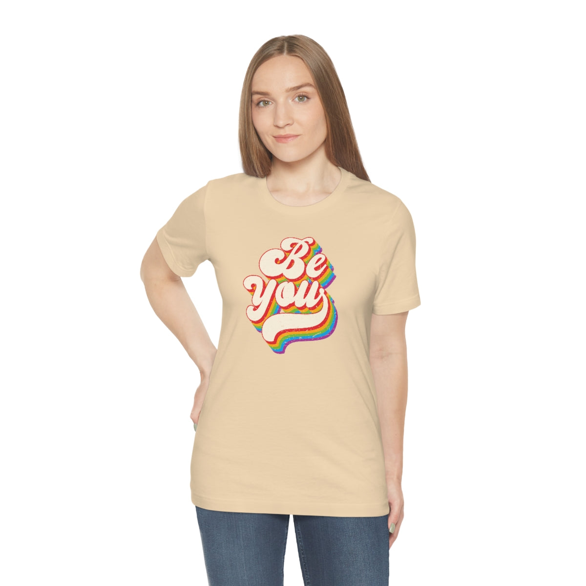 Pride Month Tee, Pride T-Shirt, Be You Pride Shirt, Be You, Gay Pride, Rainbow Retro Tee, Rainbow, Retro, Vintage Shirt, Vintage Lettering