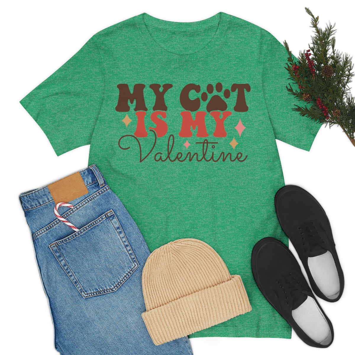 Valentine's T-Shirt, Cat Parent Shirt, Cat Lover, Cat, Kitten, Tee for Cat Moms, Gifts for Her, Gifts for Him, Cat Dad