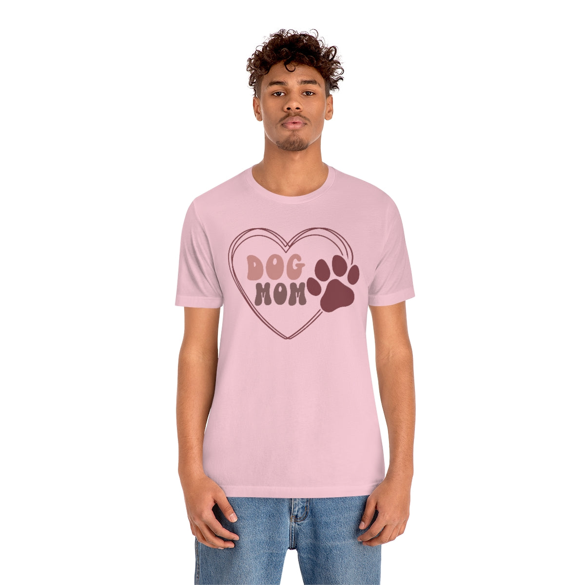 Dog Mom Heart Unisex Jersey Short Sleeve Tee