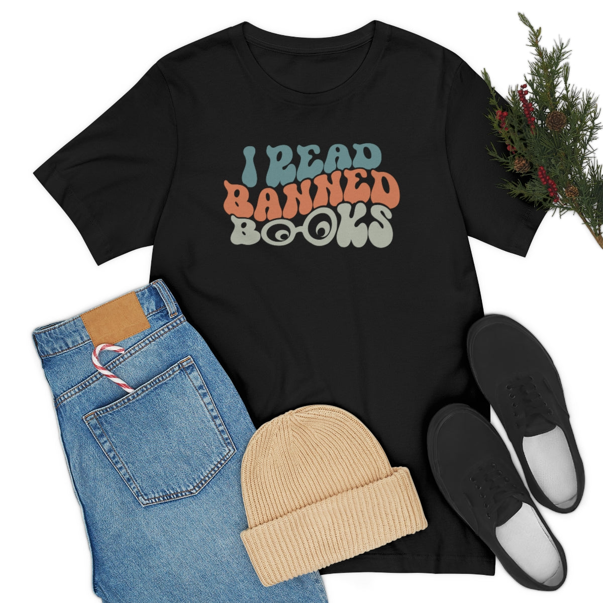 I read banned books groovy Unisex Jersey Short Sleeve Tee gift idea