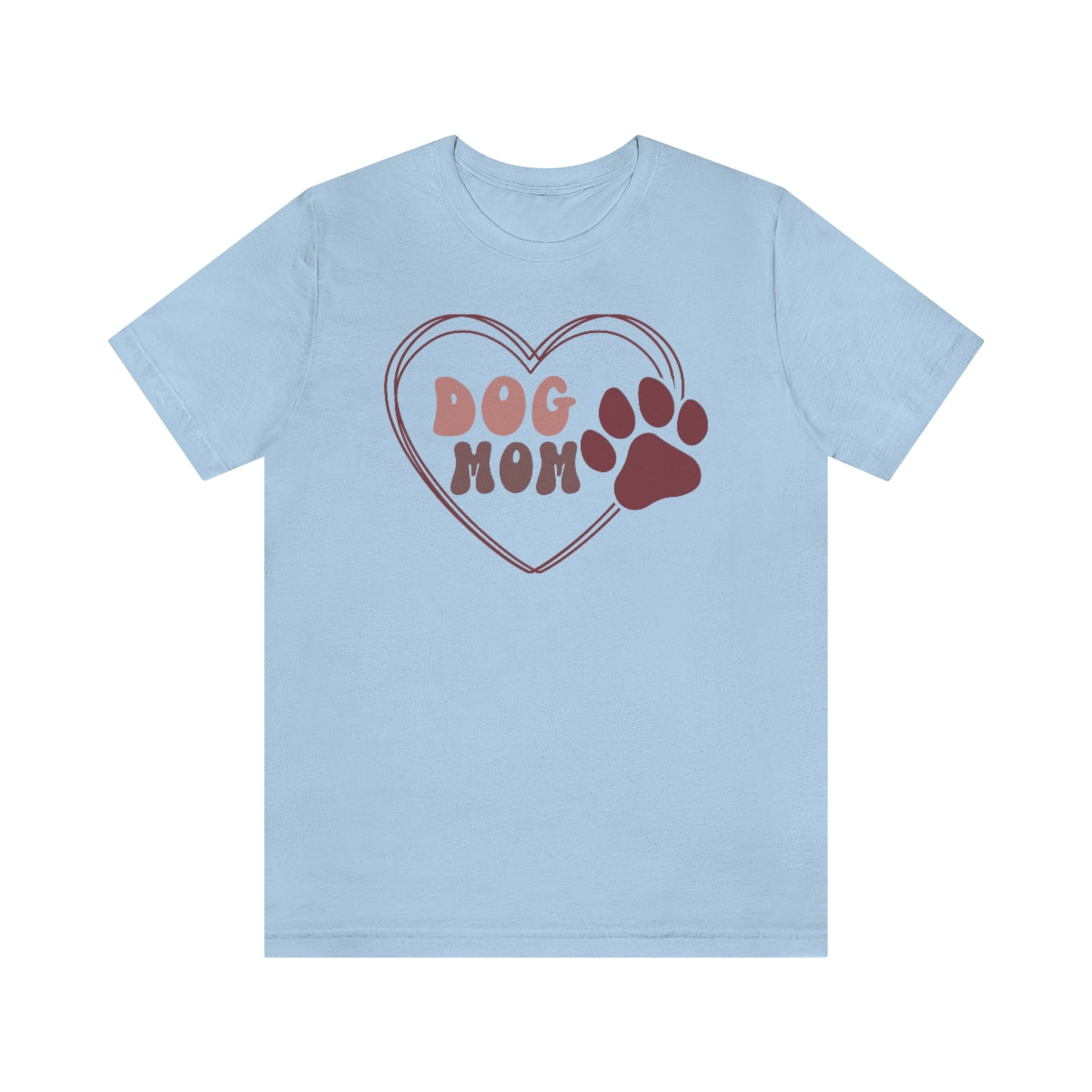 Dog Mom Heart Unisex Jersey Short Sleeve Tee