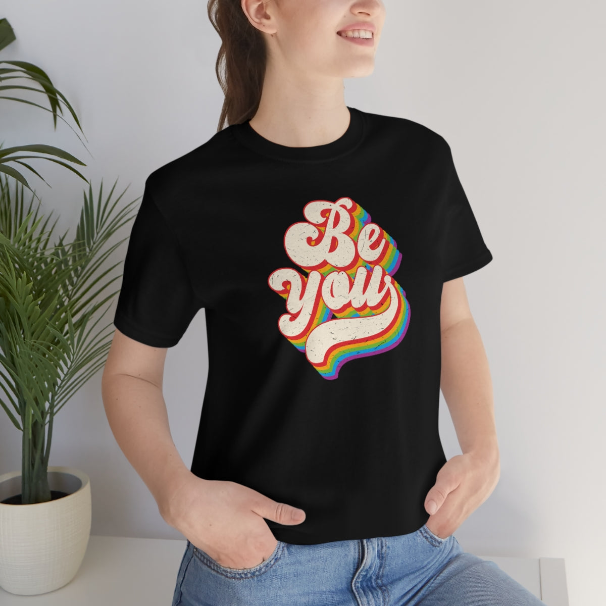Pride Month Tee, Pride T-Shirt, Be You Pride Shirt, Be You, Gay Pride, Rainbow Retro Tee, Rainbow, Retro, Vintage Shirt, Vintage Lettering