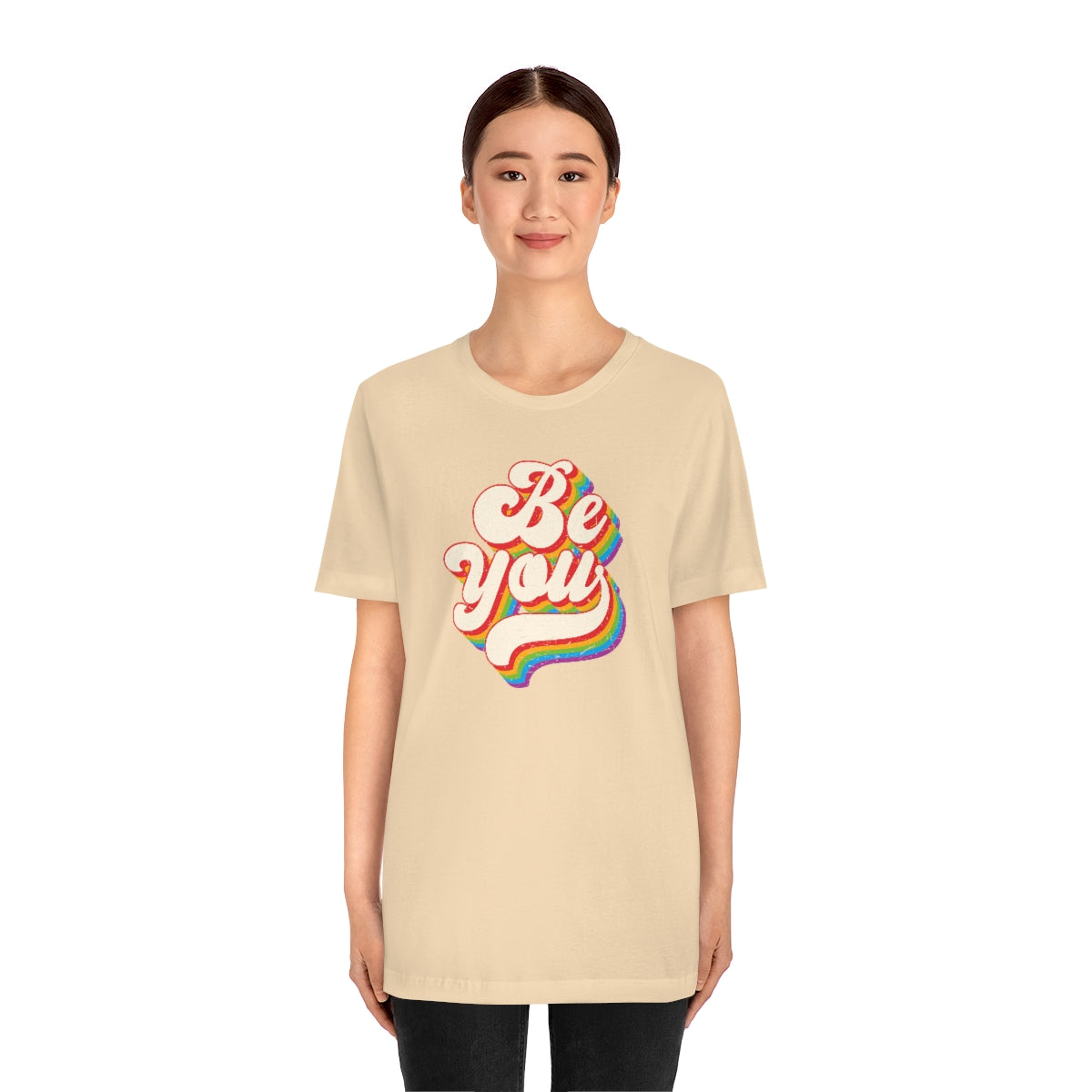 Pride Month Tee, Pride T-Shirt, Be You Pride Shirt, Be You, Gay Pride, Rainbow Retro Tee, Rainbow, Retro, Vintage Shirt, Vintage Lettering