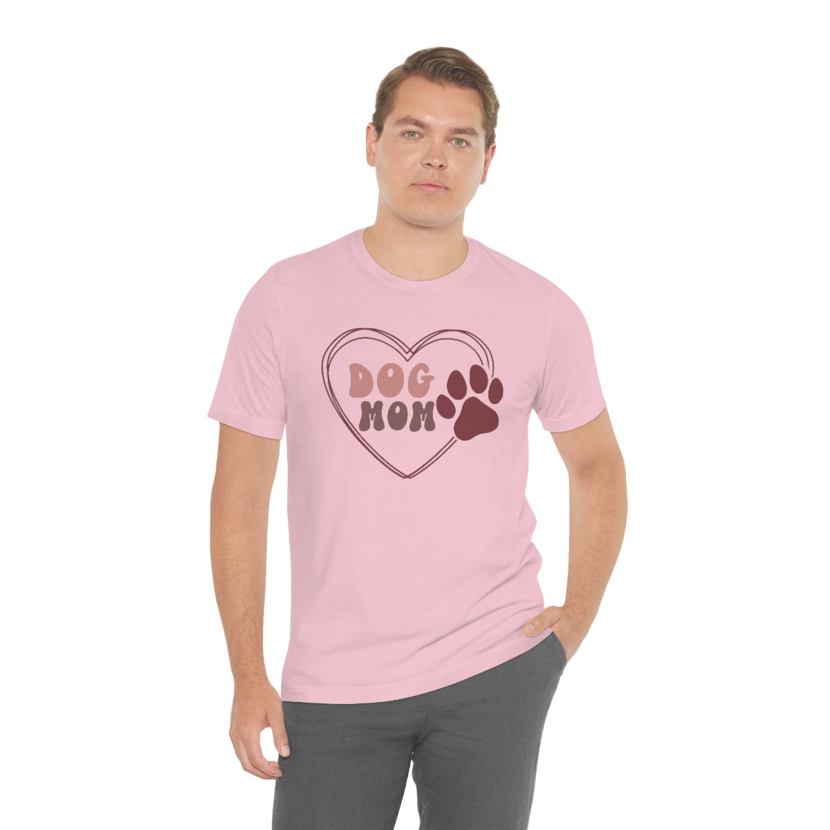 Dog Mom Heart Unisex Jersey Short Sleeve Tee