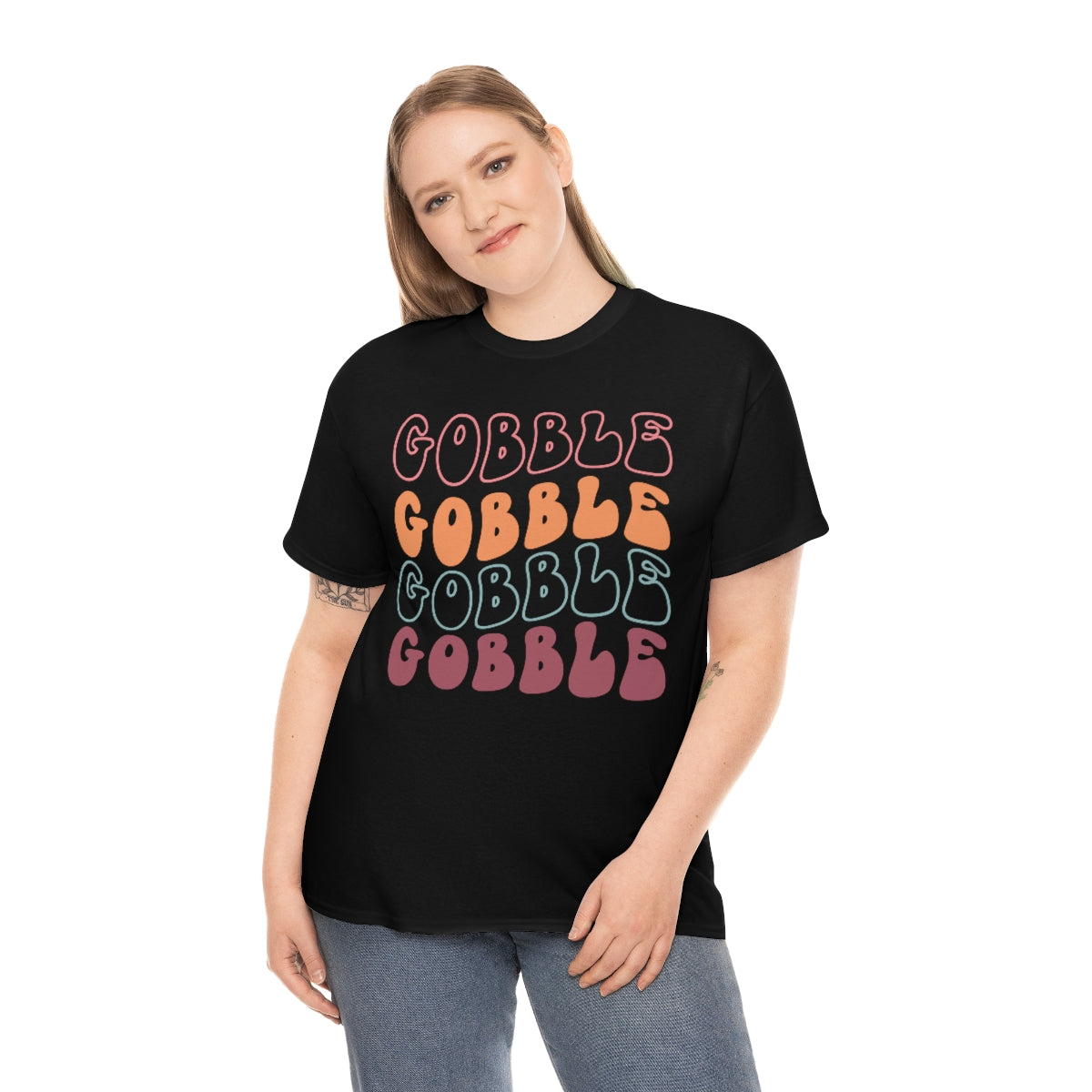 Gobble Gobble Thanksgiving Shirt, Thanksgiving Tee, Thanksgiving, Retro Shirt, Groovy Text Shirt, Gifts for Anyone