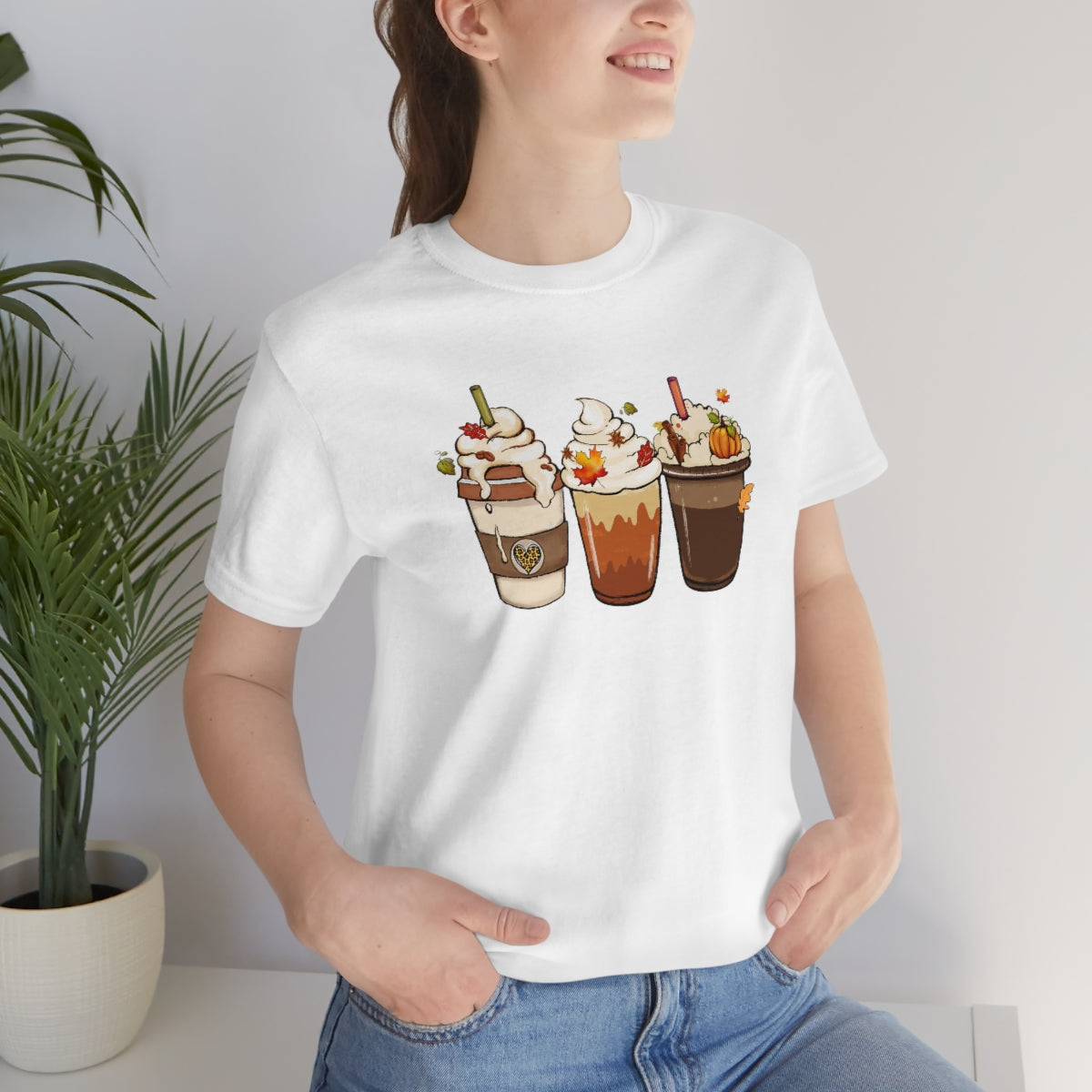 Fall Coffee Lover Unisex Jersey Short Sleeve Tee