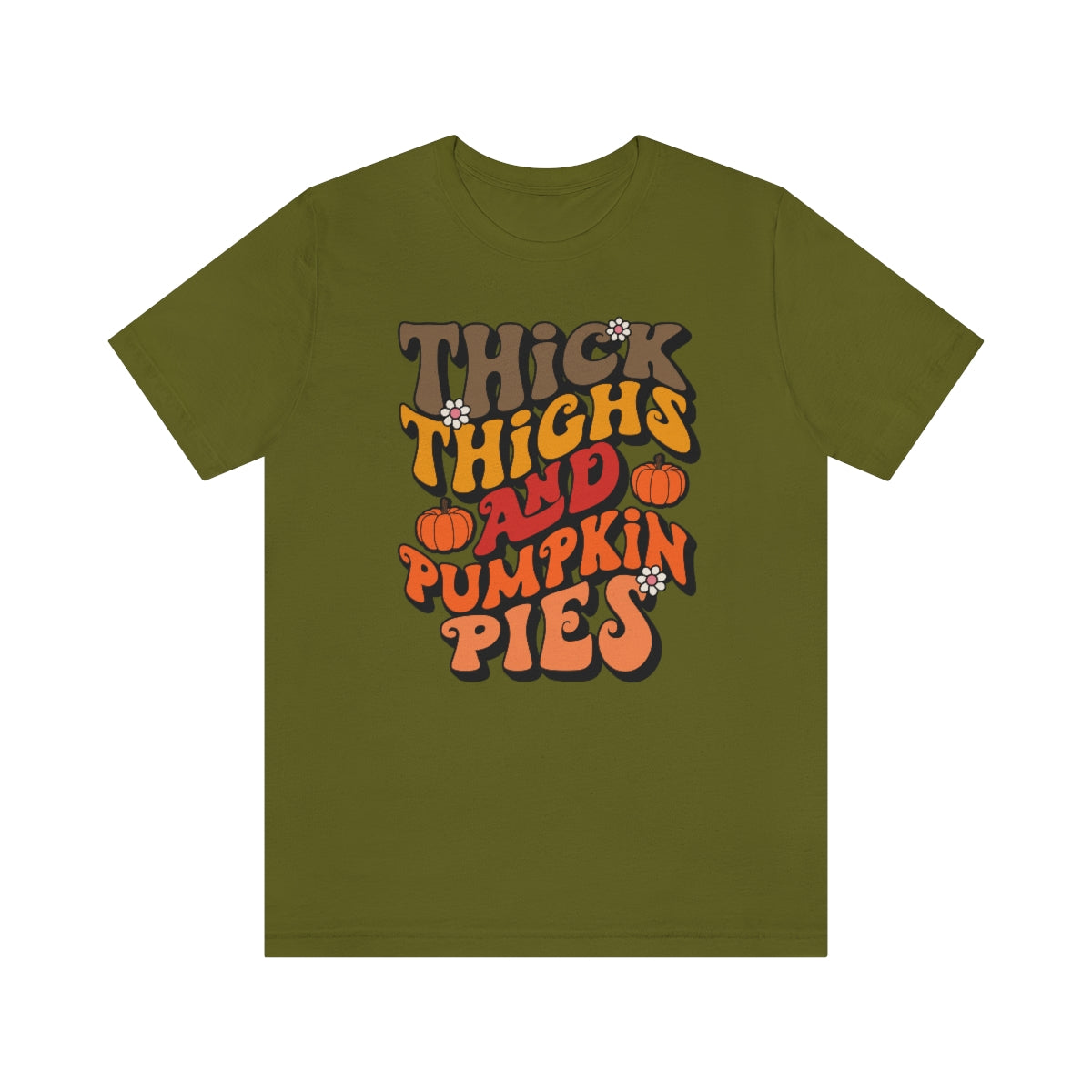 Thick Thighs Pumpkin Pies Unisex Jersey Short Sleeve Tee