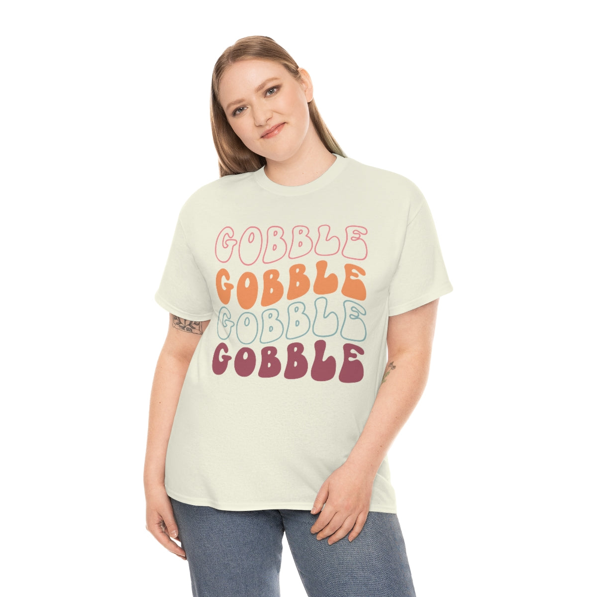 Gobble Gobble Thanksgiving Shirt, Thanksgiving Tee, Thanksgiving, Retro Shirt, Groovy Text Shirt, Gifts for Anyone