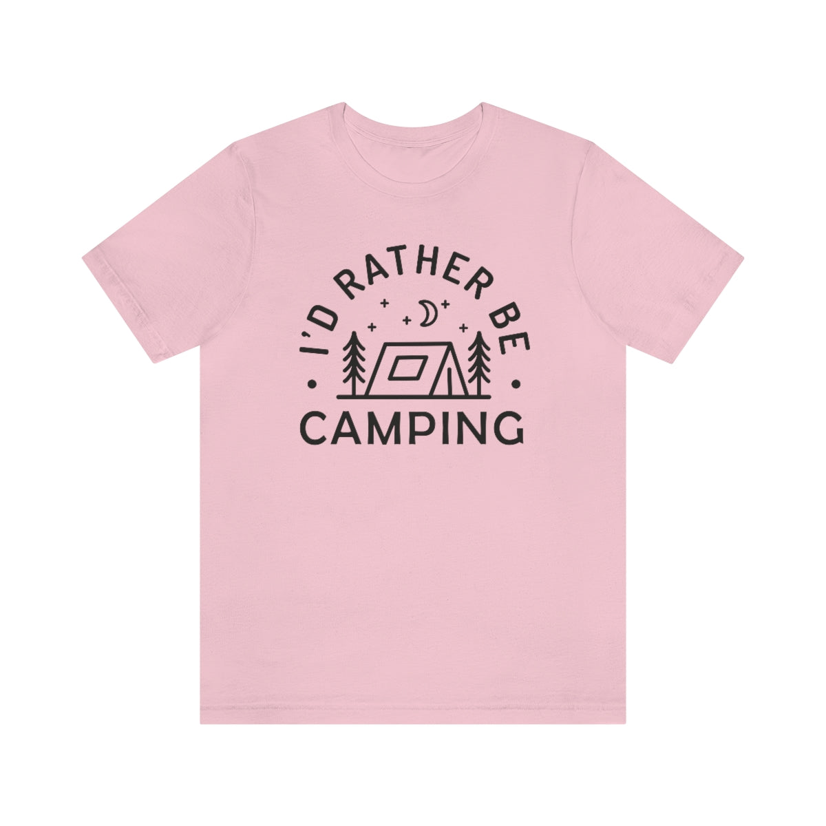 I'd Rather Be Camping Unisex Jersey Short Sleeve Tee