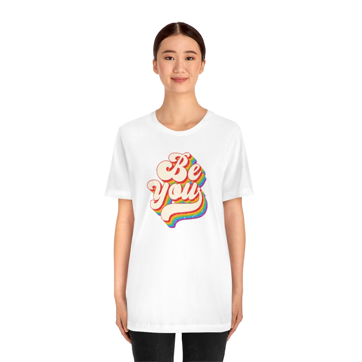 Pride Month Tee, Pride T-Shirt, Be You Pride Shirt, Be You, Gay Pride, Rainbow Retro Tee, Rainbow, Retro, Vintage Shirt, Vintage Lettering