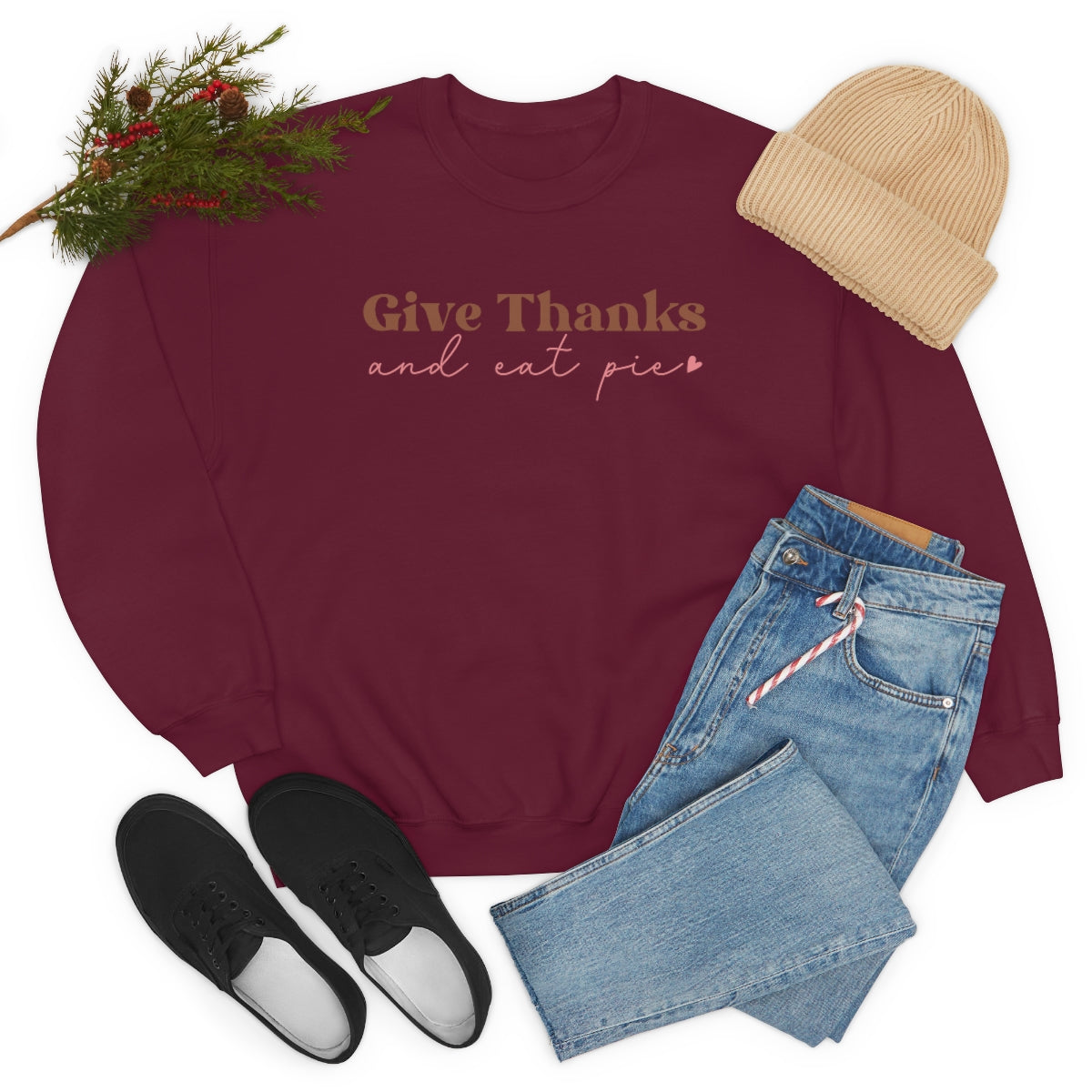 Give Thanks, Women's Sweatshirt, Thanksgiving Gifts, Gifts for Women, Give Thanks Sweatshirt, Thanksgiving Shirt