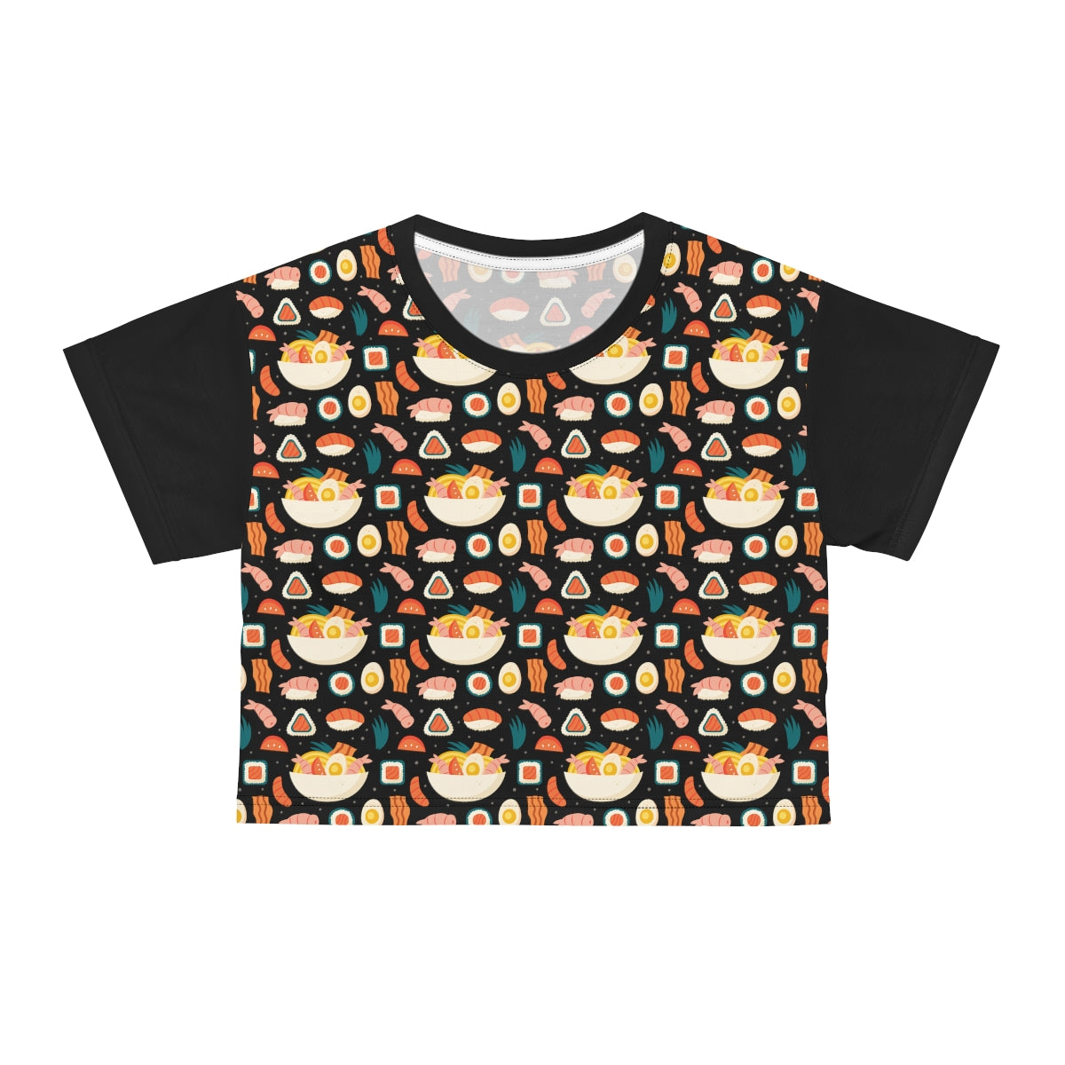 Sushi Crop Top, Gifts for Her, Crop Top, All Over Print, Sushi Lovers, Sushi Obsessed, Gift Idea for Her, Gift Idea for Foodies