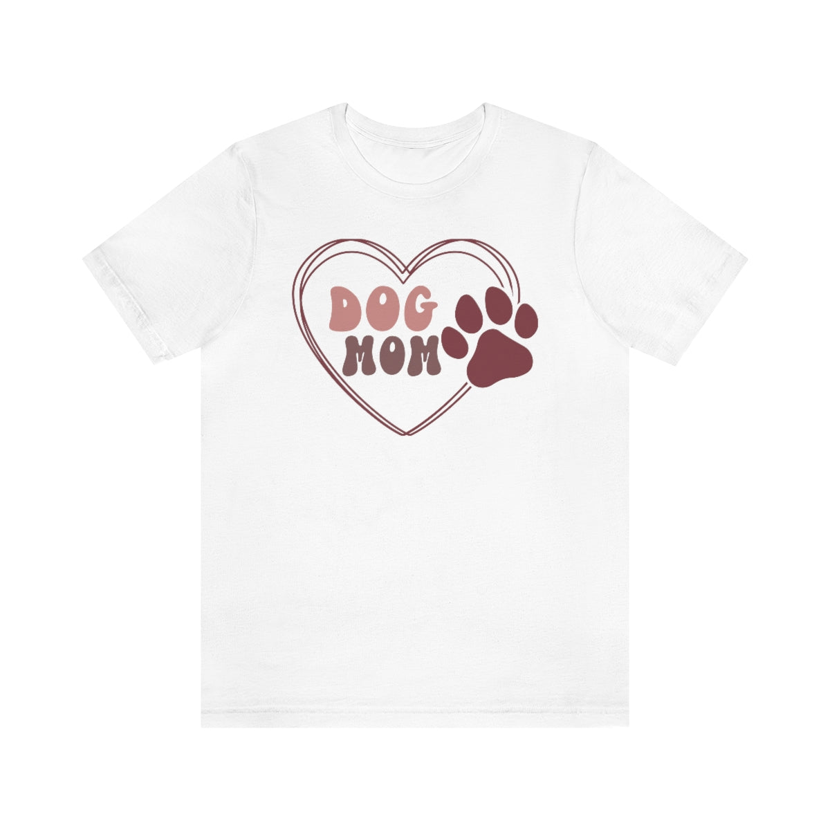 Dog Mom Heart Unisex Jersey Short Sleeve Tee