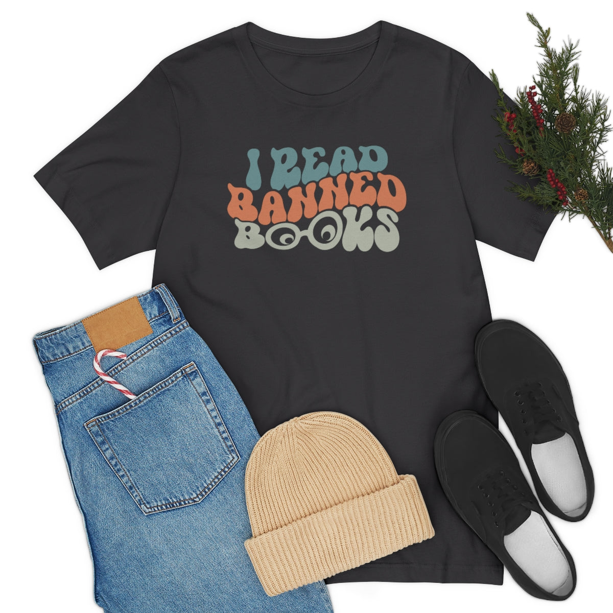 I read banned books groovy Unisex Jersey Short Sleeve Tee gift idea