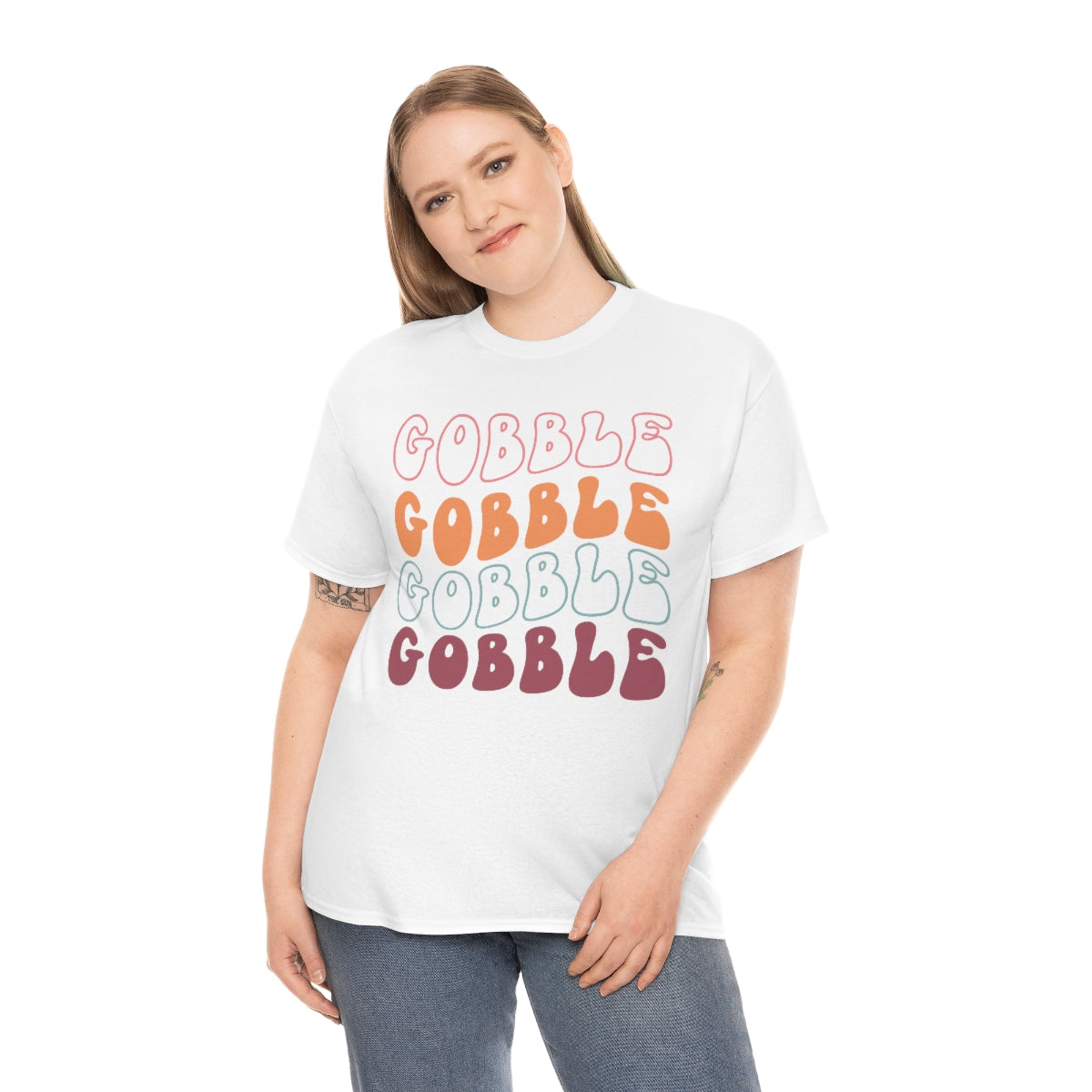 Gobble Gobble Thanksgiving Shirt, Thanksgiving Tee, Thanksgiving, Retro Shirt, Groovy Text Shirt, Gifts for Anyone