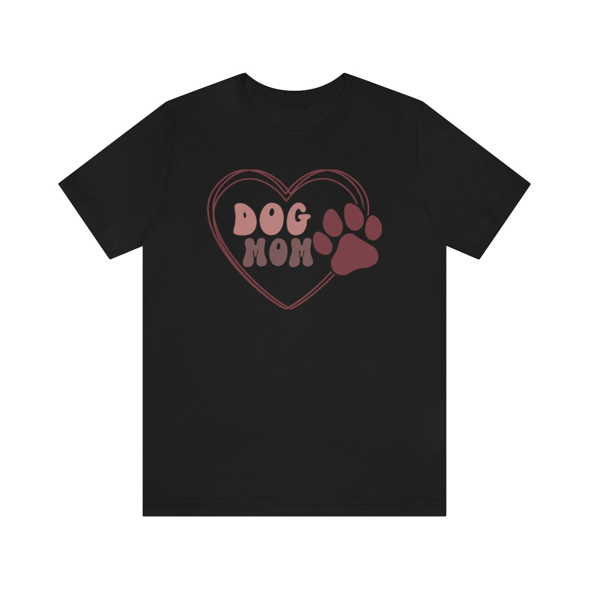 Dog Mom Heart Unisex Jersey Short Sleeve Tee