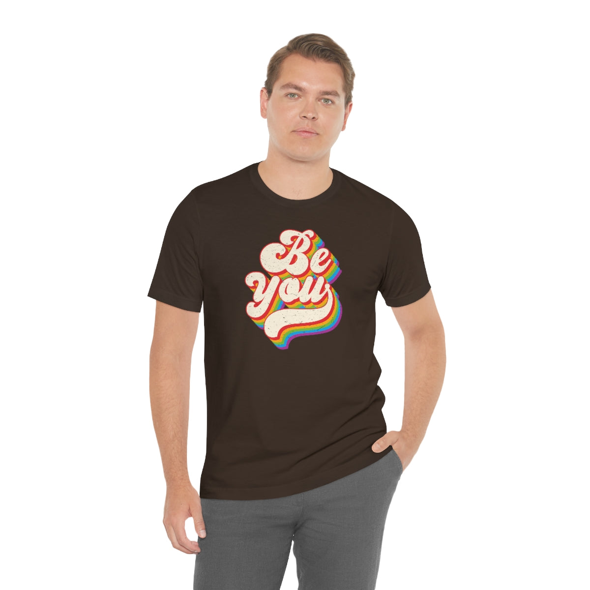 Pride Month Tee, Pride T-Shirt, Be You Pride Shirt, Be You, Gay Pride, Rainbow Retro Tee, Rainbow, Retro, Vintage Shirt, Vintage Lettering