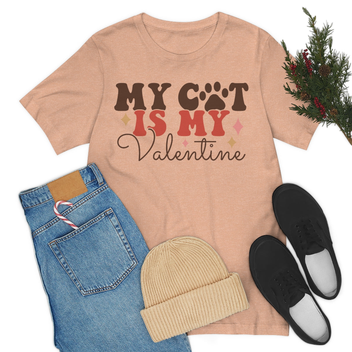 Valentine's T-Shirt, Cat Parent Shirt, Cat Lover, Cat, Kitten, Tee for Cat Moms, Gifts for Her, Gifts for Him, Cat Dad