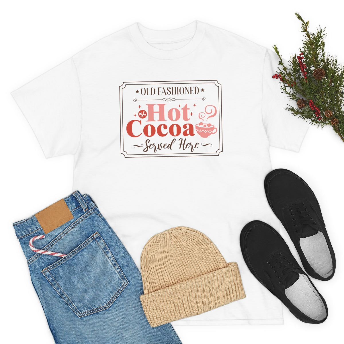 Hot Chocolate T-Shirt, Christmas, Coffee Lover, Holiday, Xmas tee, Cute T-shirt, Trendy Tee, Retro Shirt, Matching Shirt