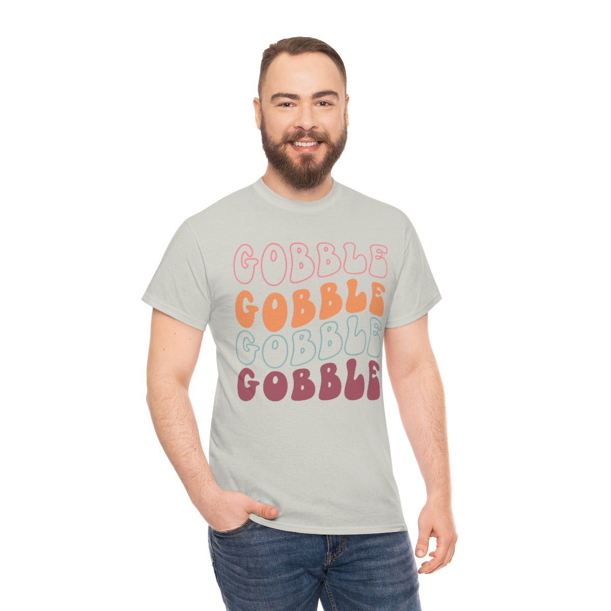 Gobble Gobble Thanksgiving Shirt, Thanksgiving Tee, Thanksgiving, Retro Shirt, Groovy Text Shirt, Gifts for Anyone