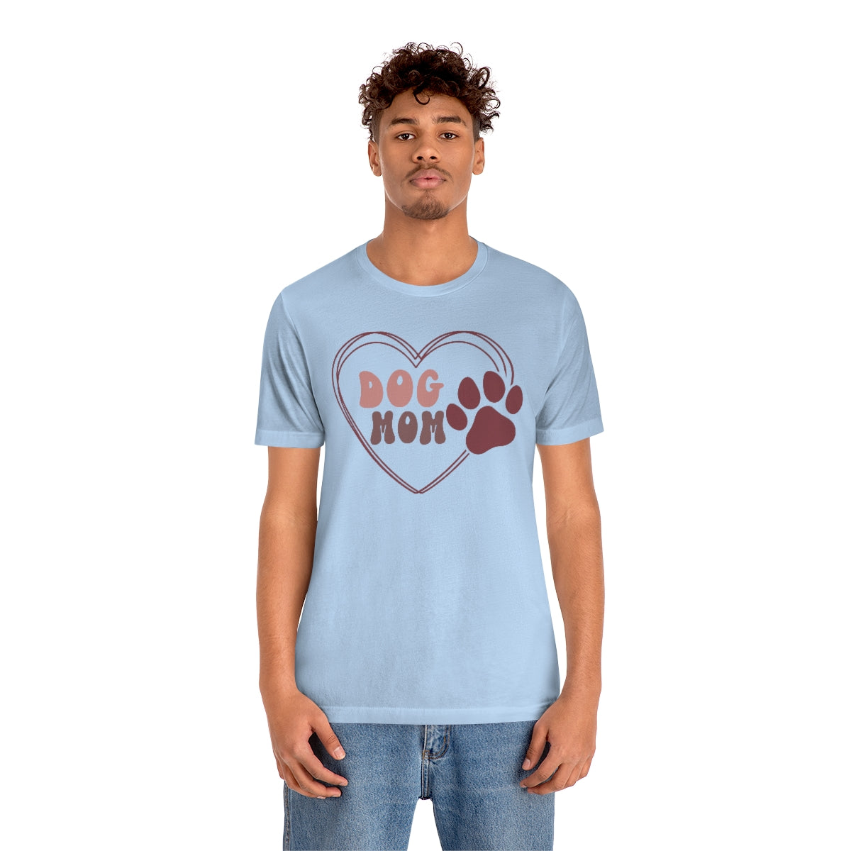 Dog Mom Heart Unisex Jersey Short Sleeve Tee