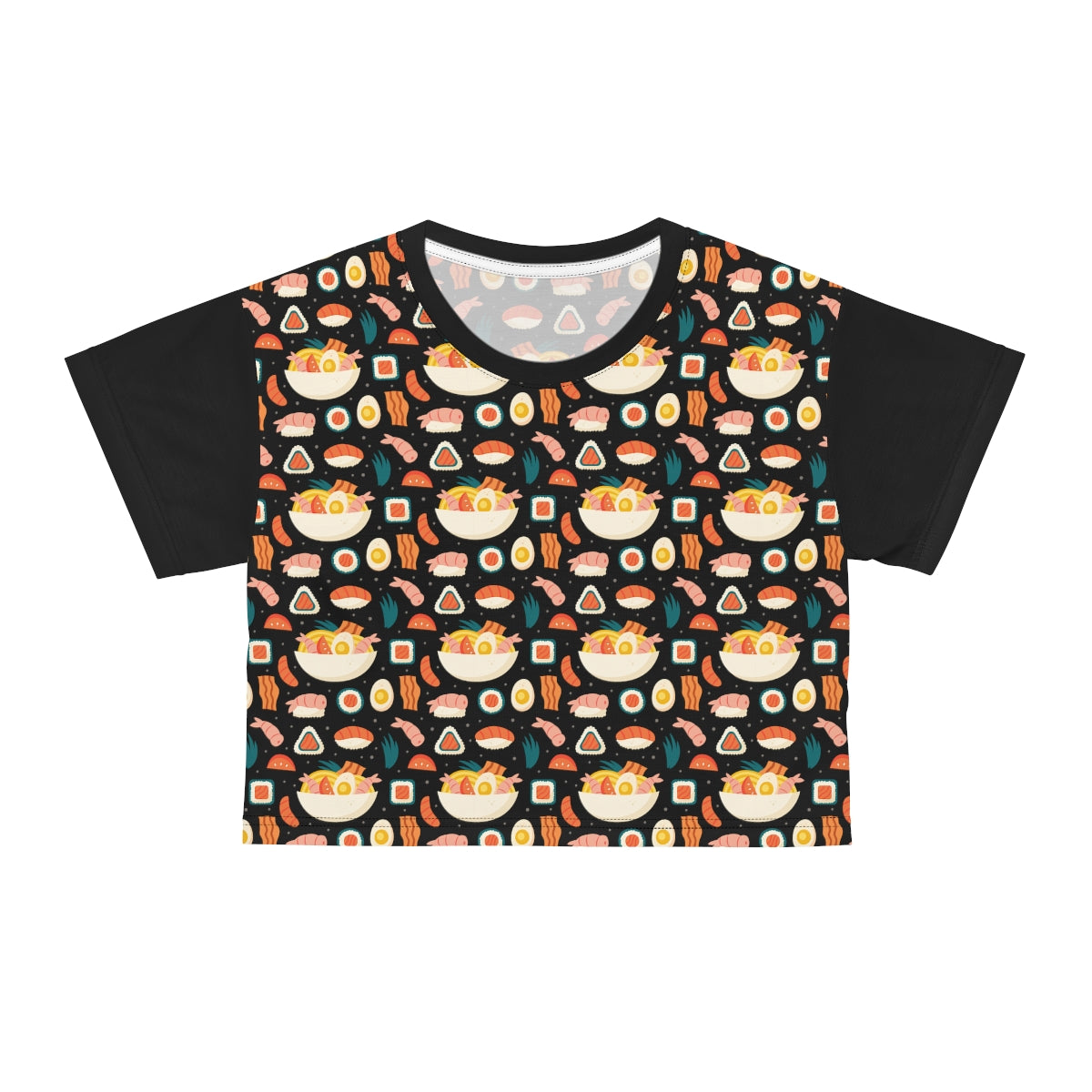 Sushi Crop Top, Gifts for Her, Crop Top, All Over Print, Sushi Lovers, Sushi Obsessed, Gift Idea for Her, Gift Idea for Foodies