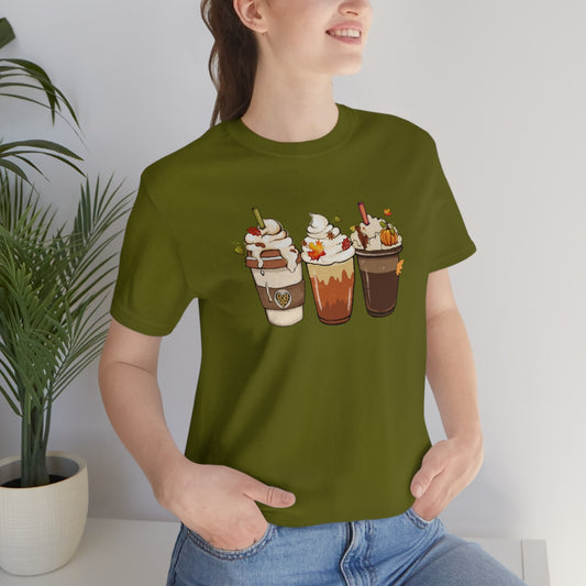 Fall Coffee Lover Unisex Jersey Short Sleeve Tee
