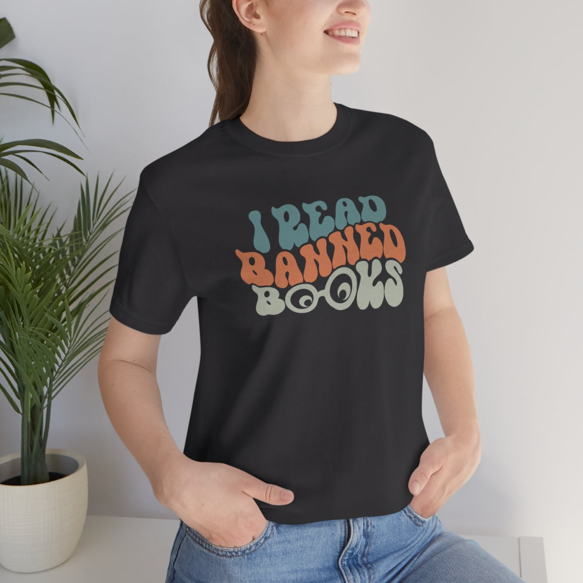 I read banned books groovy Unisex Jersey Short Sleeve Tee gift idea