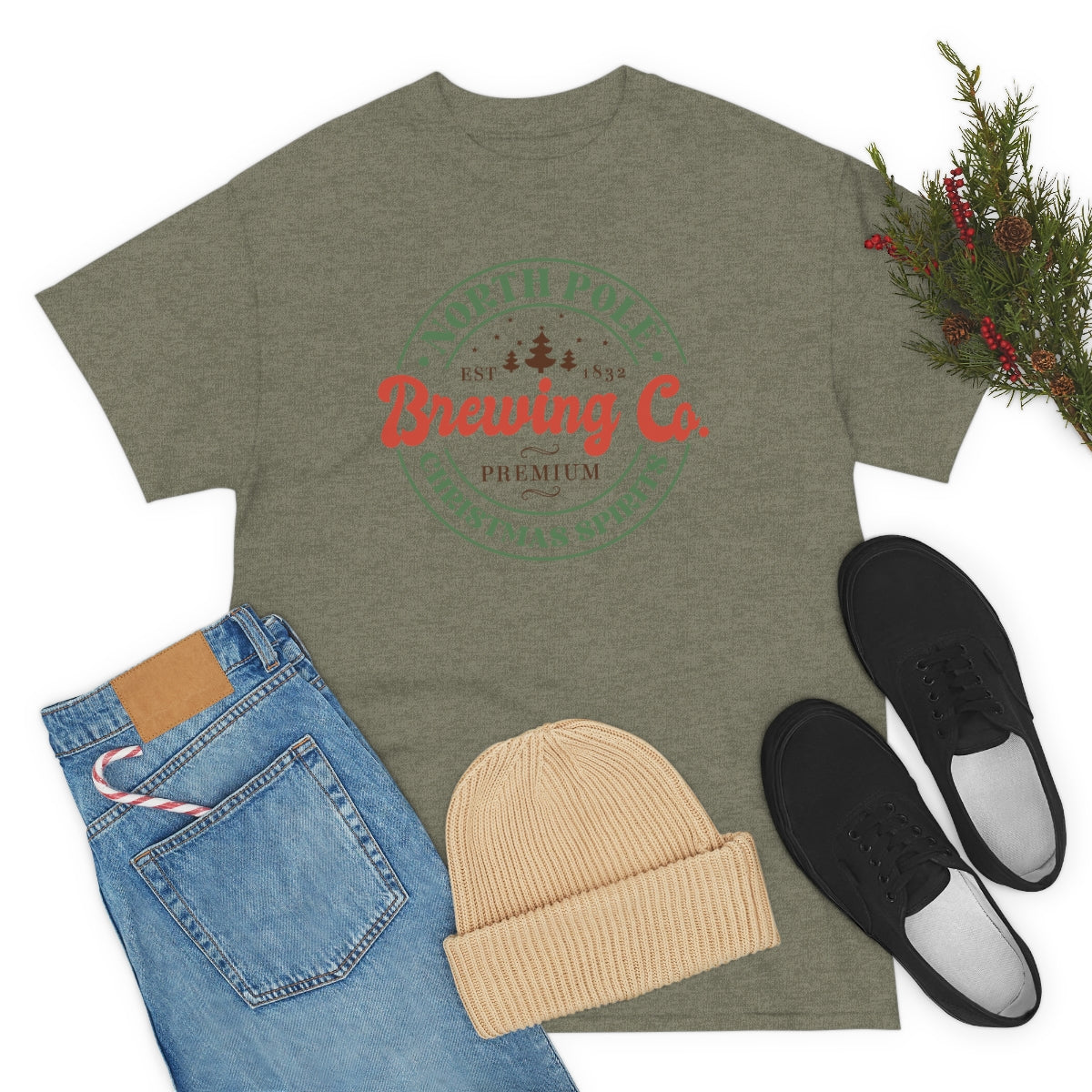 North Pole Brewing, Christmas Tee, X-mas TShirt, Unisex, Holiday Tee, Gift for Her, Gift for Him, Cute Shirt, Christmas, Holiday