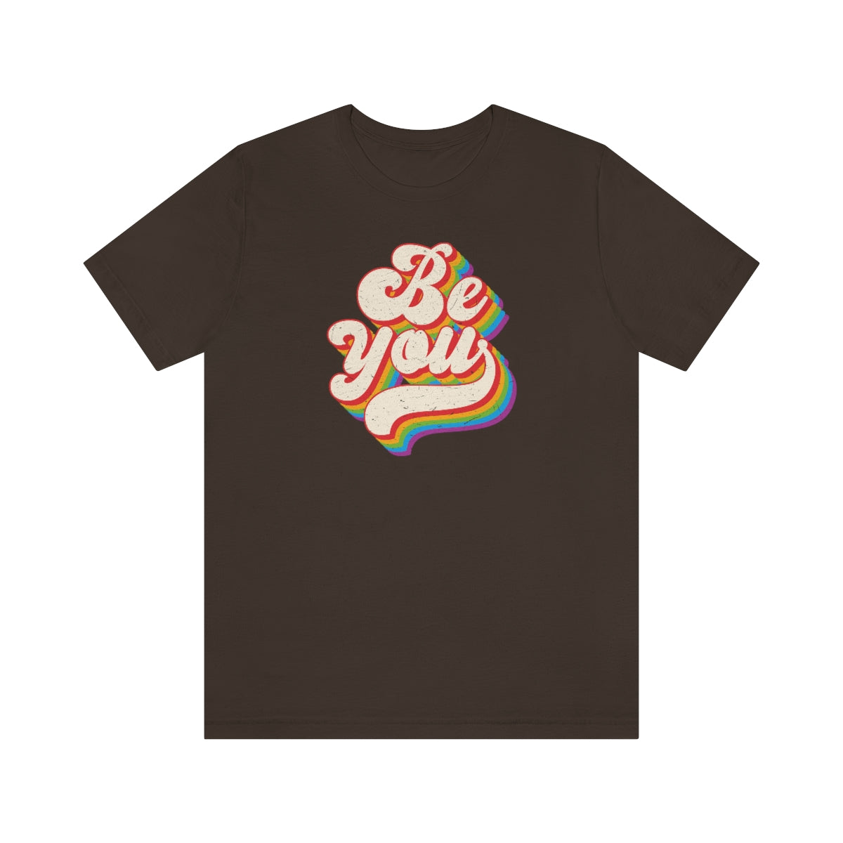 Pride Month Tee, Pride T-Shirt, Be You Pride Shirt, Be You, Gay Pride, Rainbow Retro Tee, Rainbow, Retro, Vintage Shirt, Vintage Lettering