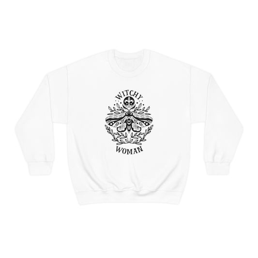 Witchy Women Sweatshirt, Witchcraft Outfit, Halloween Butterfly Sweat, Luna Moth Sweat, Celestial Moon, Mystical Women Gift, Witchy Sweater