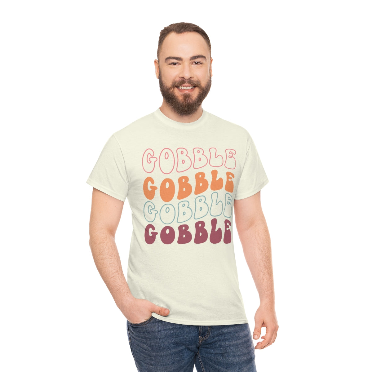 Gobble Gobble Thanksgiving Shirt, Thanksgiving Tee, Thanksgiving, Retro Shirt, Groovy Text Shirt, Gifts for Anyone