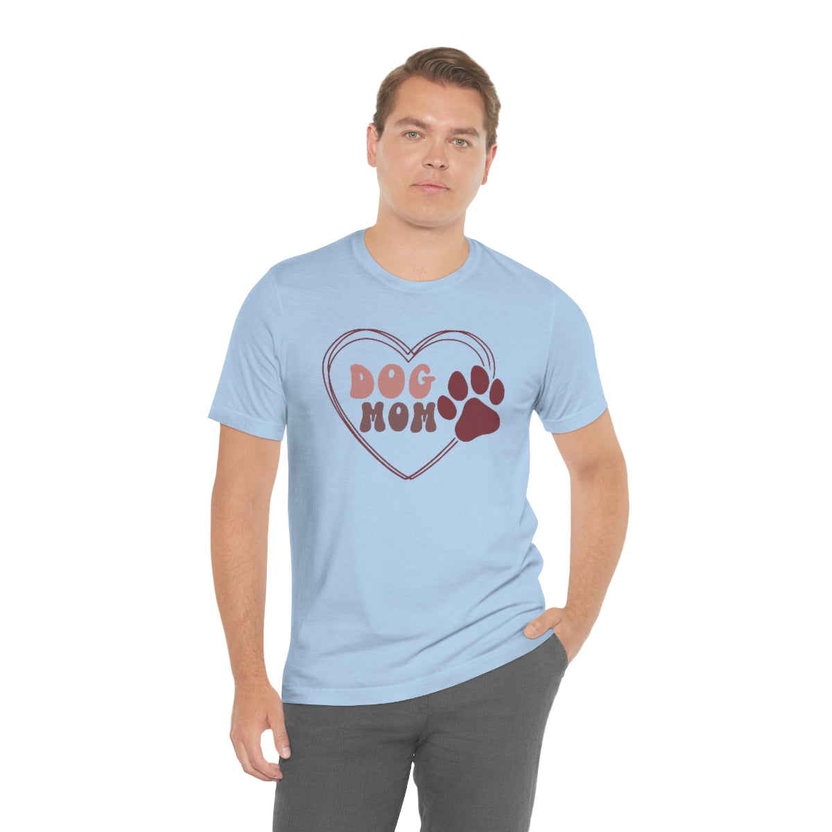 Dog Mom Heart Unisex Jersey Short Sleeve Tee