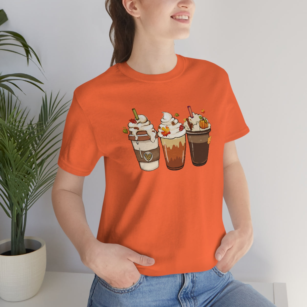 Fall Coffee Lover Unisex Jersey Short Sleeve Tee
