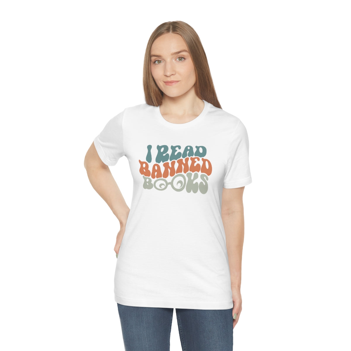 I read banned books groovy Unisex Jersey Short Sleeve Tee gift idea