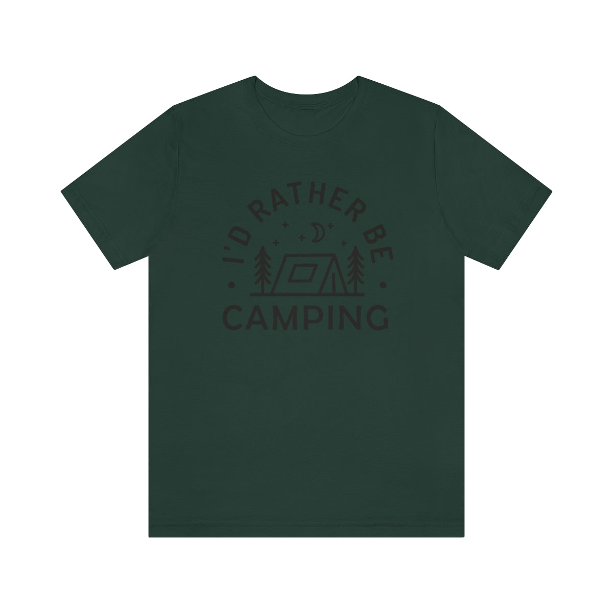 I'd Rather Be Camping Unisex Jersey Short Sleeve Tee
