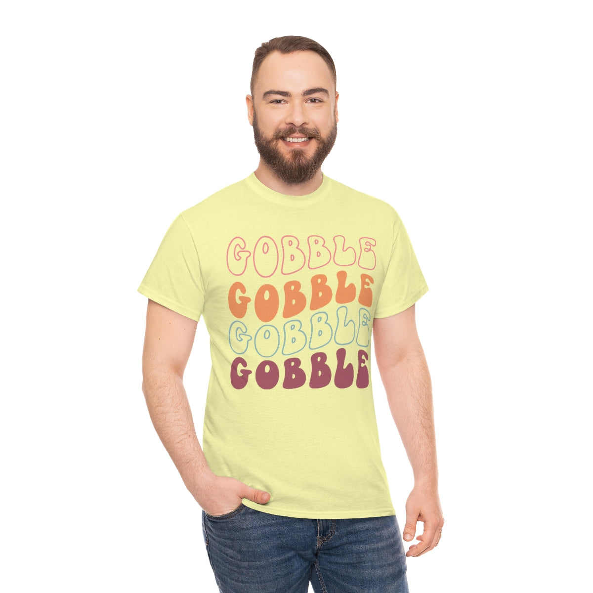 Gobble Gobble Thanksgiving Shirt, Thanksgiving Tee, Thanksgiving, Retro Shirt, Groovy Text Shirt, Gifts for Anyone