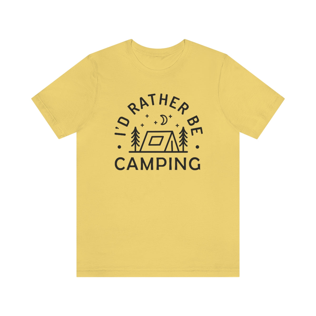 I'd Rather Be Camping Unisex Jersey Short Sleeve Tee