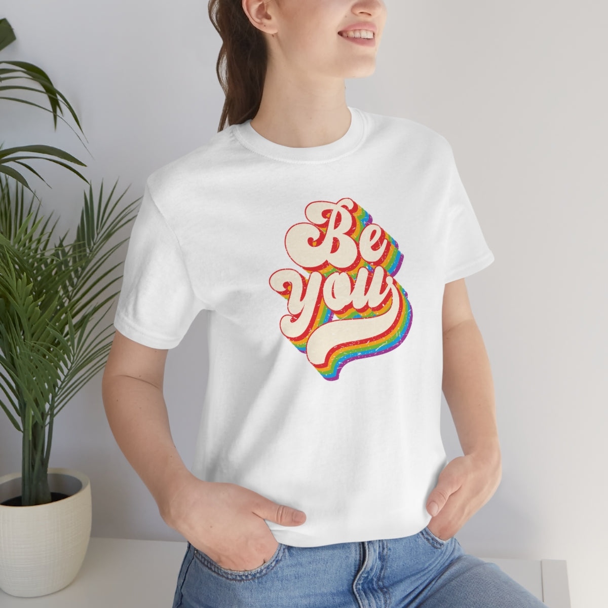 Pride Month Tee, Pride T-Shirt, Be You Pride Shirt, Be You, Gay Pride, Rainbow Retro Tee, Rainbow, Retro, Vintage Shirt, Vintage Lettering